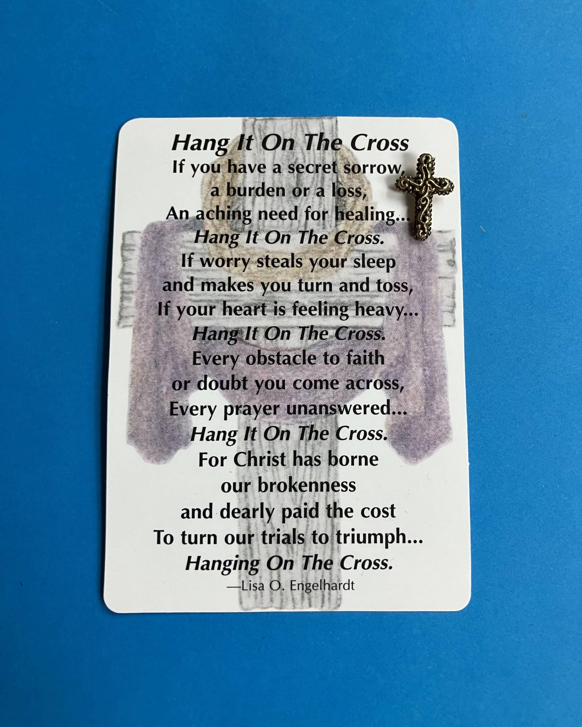 Hängen Sie Es An Die Kreuz Pin Und Gedichtkarte von AngelDesignsByDenise