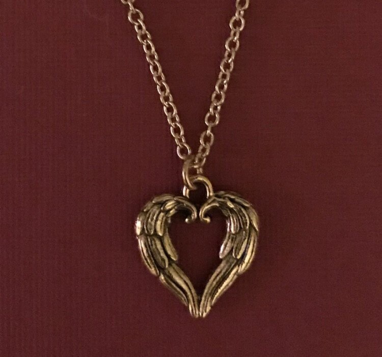 Herz-Geformte Engelsflügel-Anhänger & Karten-Set von AngelDesignsByDenise