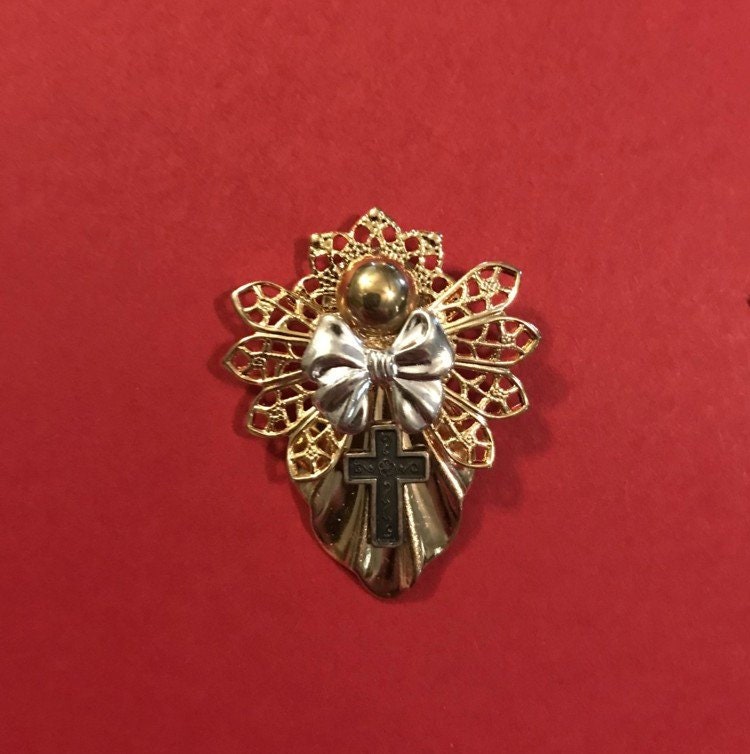 Kreuz Schutzengel Anstecknadel #133 von AngelDesignsByDenise
