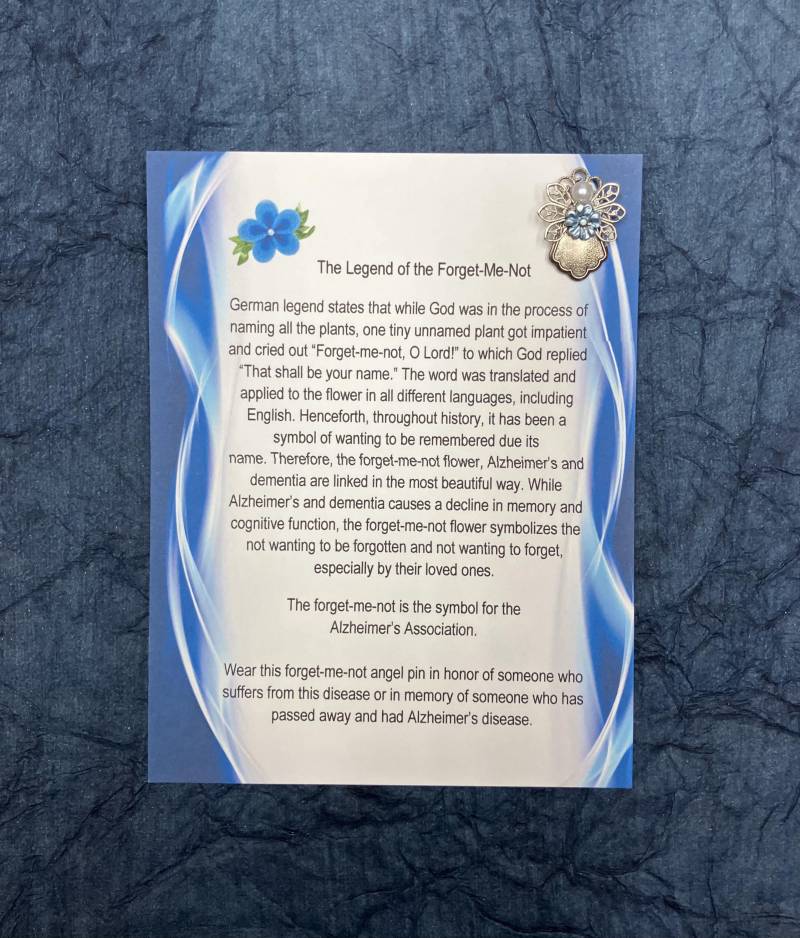 Legende Des Vergissmeinnicht Alzheimer Engel Pin von AngelDesignsByDenise