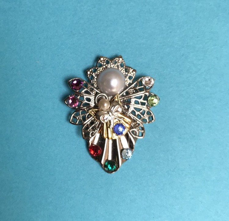 Mutter Und Kind Geburtsstein Engel Pin #249P von AngelDesignsByDenise