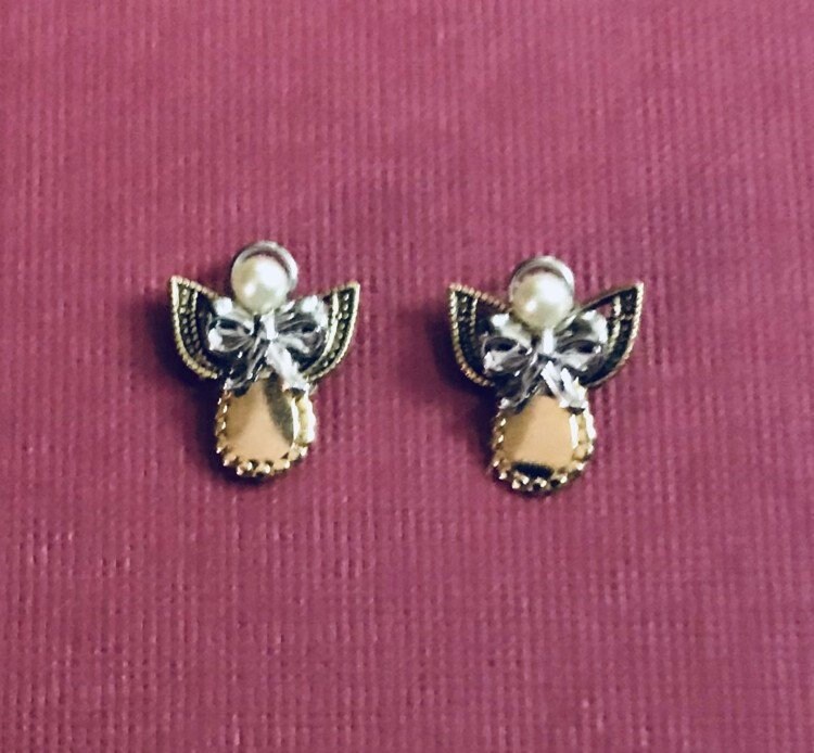 Ohrhänger Gold Oder Silber Mit Perlenkopf 3/8"x 1/2" von AngelDesignsByDenise