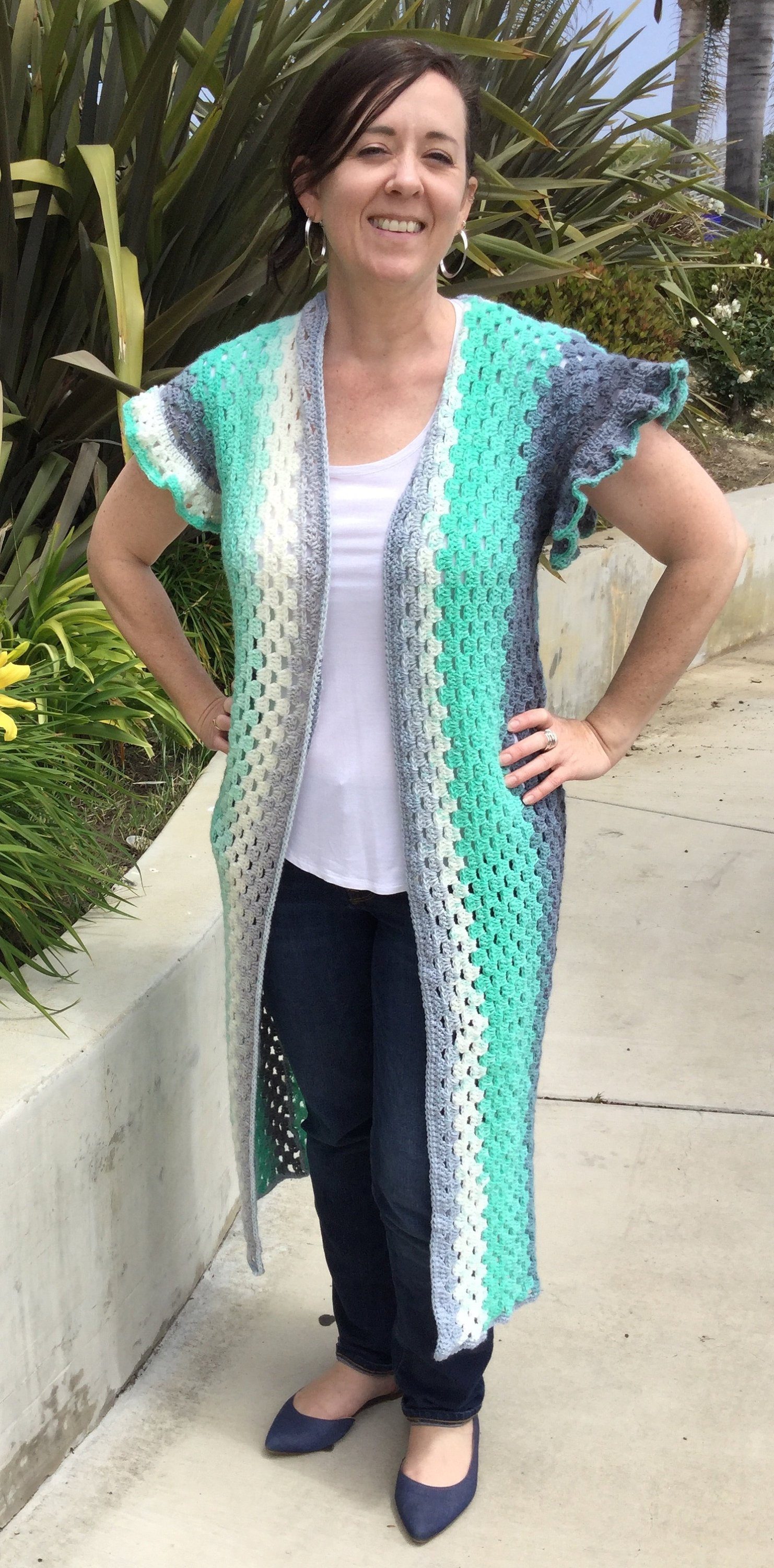 Weste Lang Boho Chic Ombre Weste Lang Boho Chic Ombre von AngelHookAndYarn