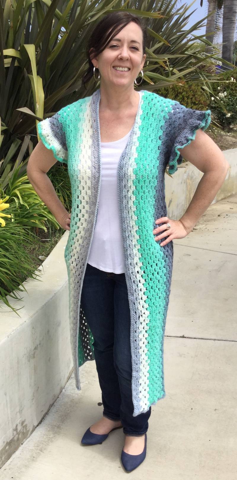 Weste Lang Boho Chic Ombre Weste Lang Boho Chic Ombre von AngelHookAndYarn