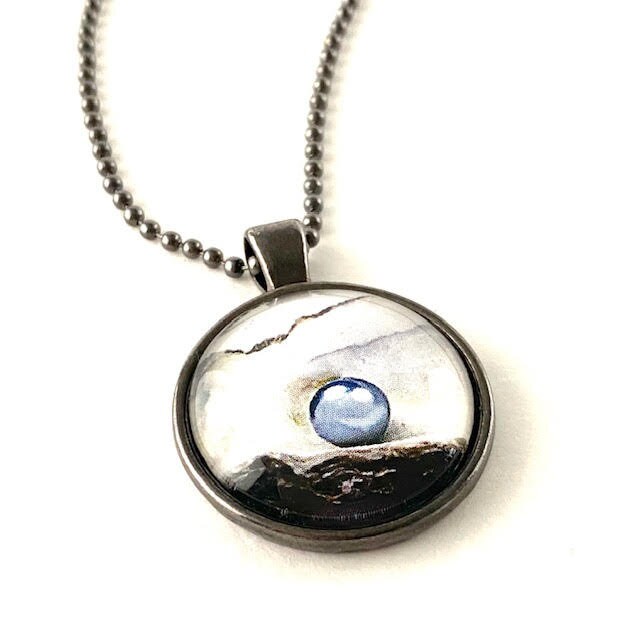 Schlichter Kreis Anhänger - Blaue Perle Schlichter Kreis Anhänger - Blaue Perle von AngelKissesDesigns