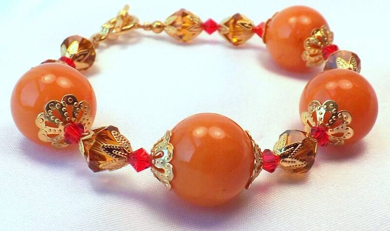 Süßes Herbst Highlights Lucite Armband Mit Roten Und Orangen Kristallen Süßes Herbst Highlights Lucite Armband Mit Roten Und Orangen Kristallen von AngelRoseDesign