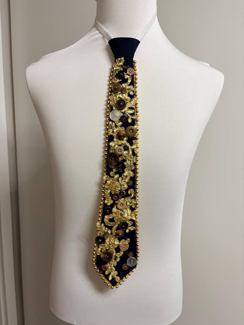 Handgemachte Krawatte Spitze Cottagecore Dark Akademia Gothic von AngelWishCosplayShop