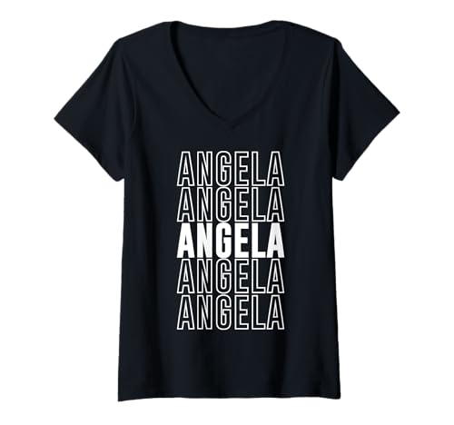 Damen Angela T-Shirt mit V-Ausschnitt von Angela Apparel