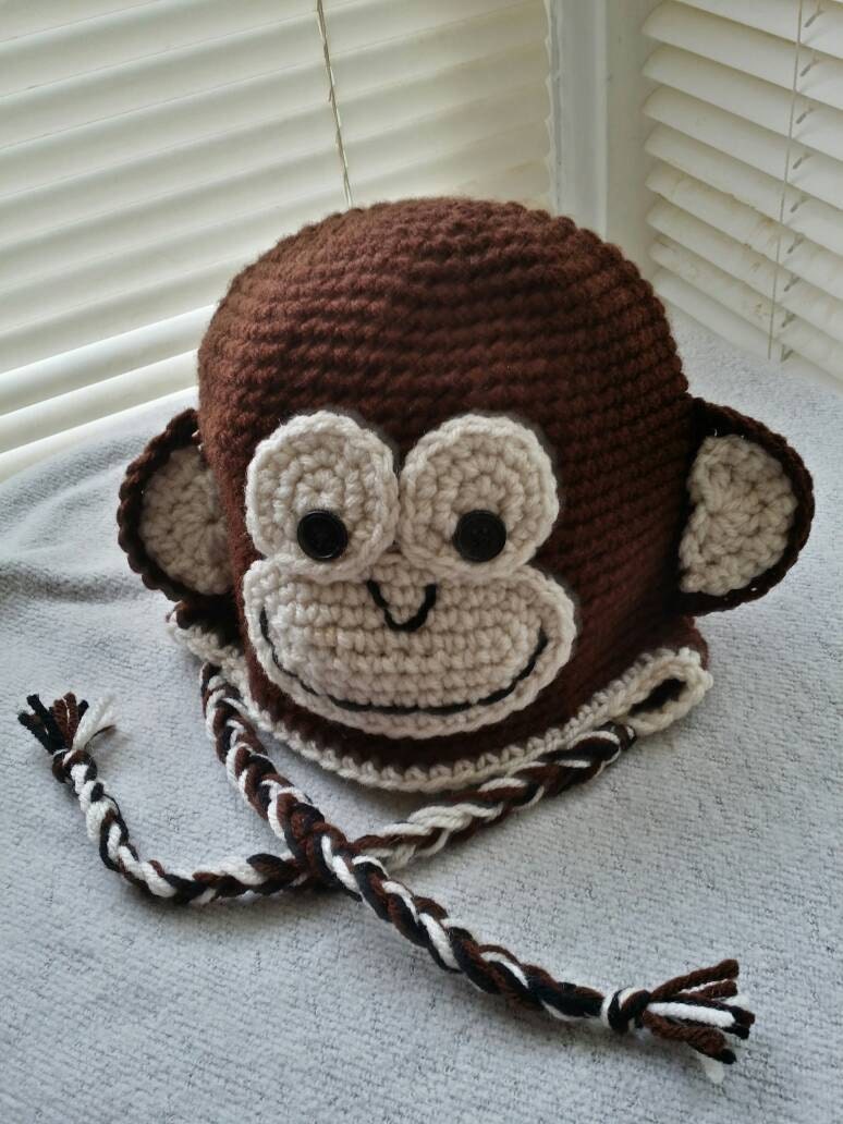 Baby Affe Hut/Made To Order Personalisierbar Jede Größe Nb - Erwachsene Junge Oder Mädchen Unisex Babypartygeschenk Geburtstagsparty von AngelaMadeThis