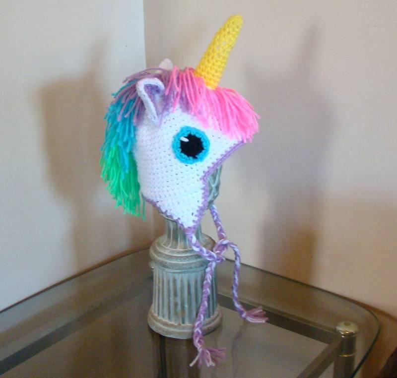 Einhorn Hut/Maßanfertigung Jede Größe - Baby Bis Erwachsene Gehäkelt Handgemacht Regenbogen Geburtstag Geschenk Idee Tier Charakter von AngelaMadeThis