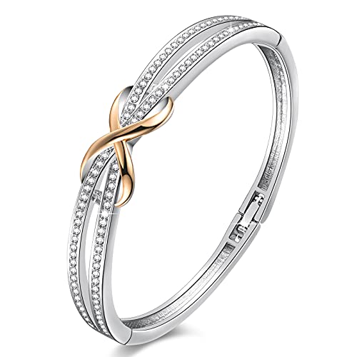 Angelady Armbänder Infinity Damen Symbol Armband mit Silber Rosegold Unendlichkeits Symbol und Funkelnden Armkette Geschenk Geburtstags für FrauenEhefrau Mama Mutter-mit Geschenkbox Angelady Armbänder Infinity Damen Symbol Armband mit Silber Rosegold Unendlichkeits Symbol und Funkelnden Armkette Geschenk Geburtstags für FrauenEhefrau Mama Mutter-mit Geschenkbox von Angelady