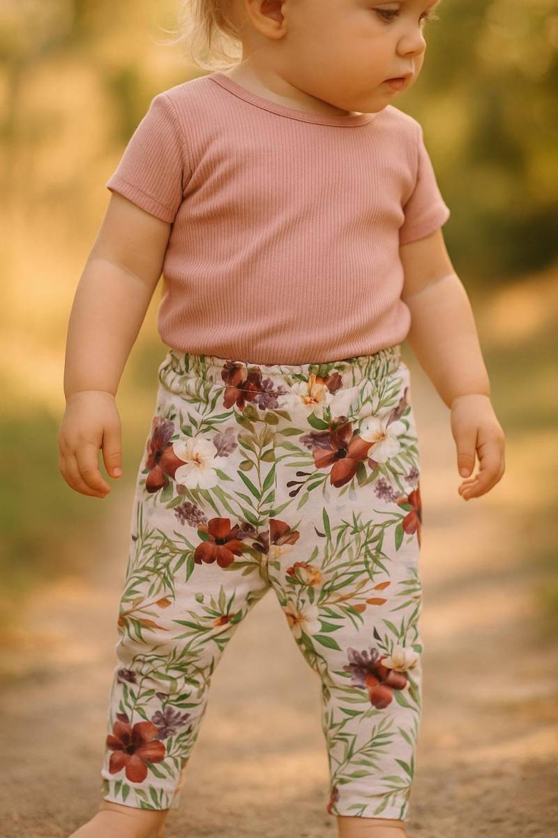 Gr.80 Kinderhose/Baggy/Mädchen/Floral/Einzelstück -Blumen - Sofortkauf Angele Handmade von AngeleHandmadeShop