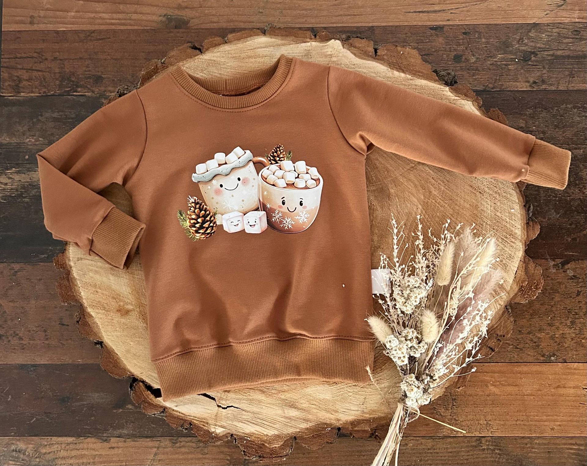 Sweater „Marshmallow Dreams" | Baby & Kinder Pullover Braun Unisex Größen 50-116 Geschenk Zur Geburt Weihnachten von AngeleHandmadeShop