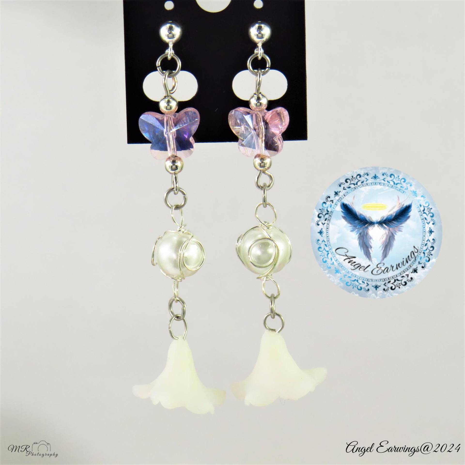 Sunny & Sweet - Perlenohrringe Glasperlen Wire Wrapping Posts Hypoallergen von Angelearwings