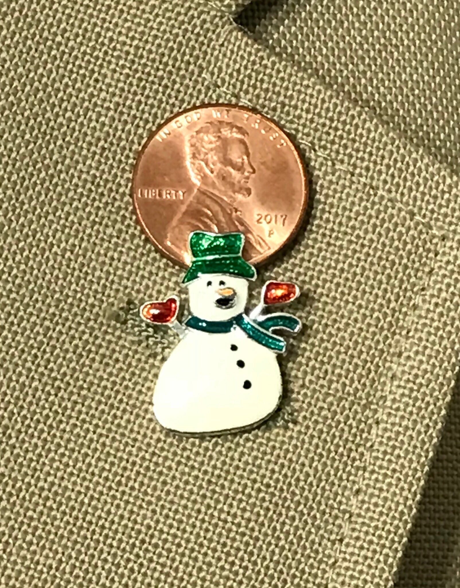 Vintage Emaille Schneemann Anstecknadel Weihnachten Urlaub Schmuck von AngelicBeaders