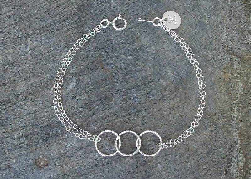 Personalisiertes Schwester Armband - Bff Ineinandergreifendes Kreis Beste Freunde Armbänder Geschenk Personalisiert von AngelicSpark