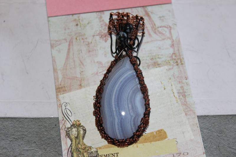 Blaue Spitze Achat Blaue Spitze Achat von Angelicflamesjewerly