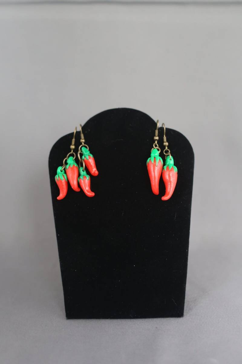 Chili Pfeffer Ohrringe von AngelikaArtandCraft