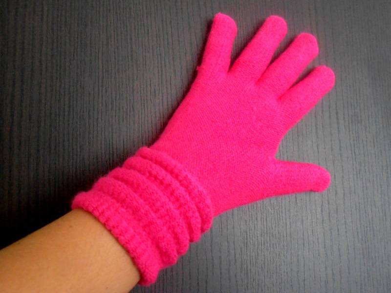 Pink Wolle Fingerlose Handschuhe Arm Pulswärmer von AngelinaAccessories