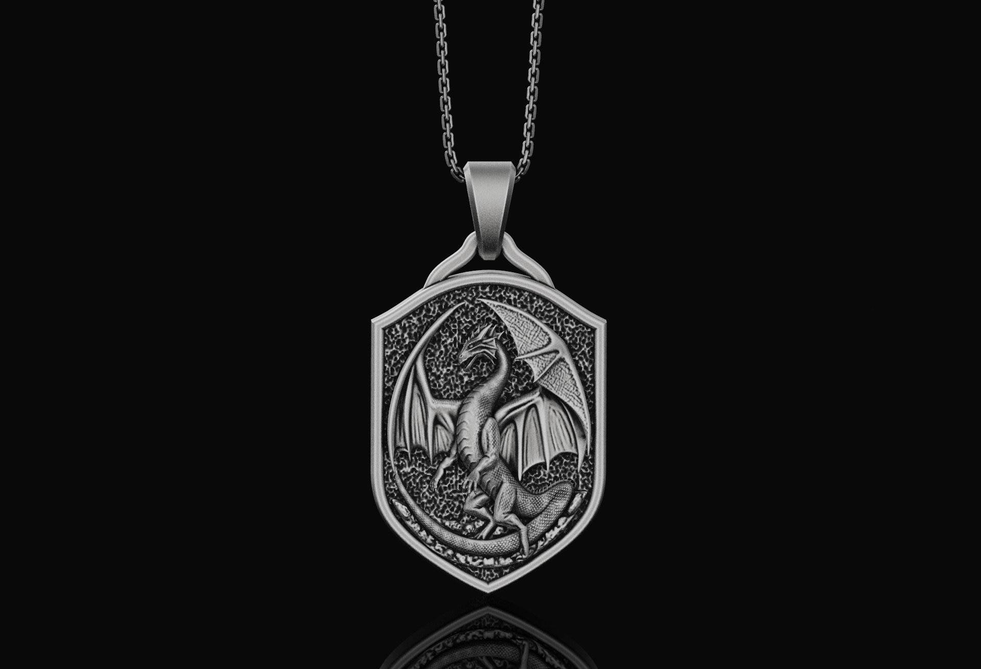 Herren Silber Drachen Charm Halskette Freund Weihnachtsgeschenk Schmuck Geschenke Für Männer & Frauen Fantasy Anhänger Unisex von AngeliosJewelry