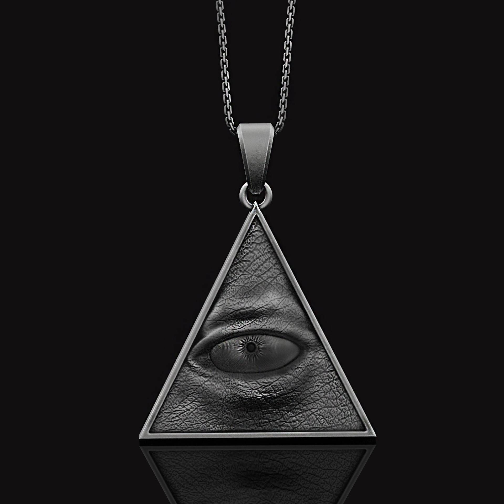 Illuminati Schmuck, Pyramide Halskette, Auge Der Vorsehung, Evil Eye Charm Anhänger, Freimaurer Allsehendes Auge, Valentinstag von AngeliosJewelry