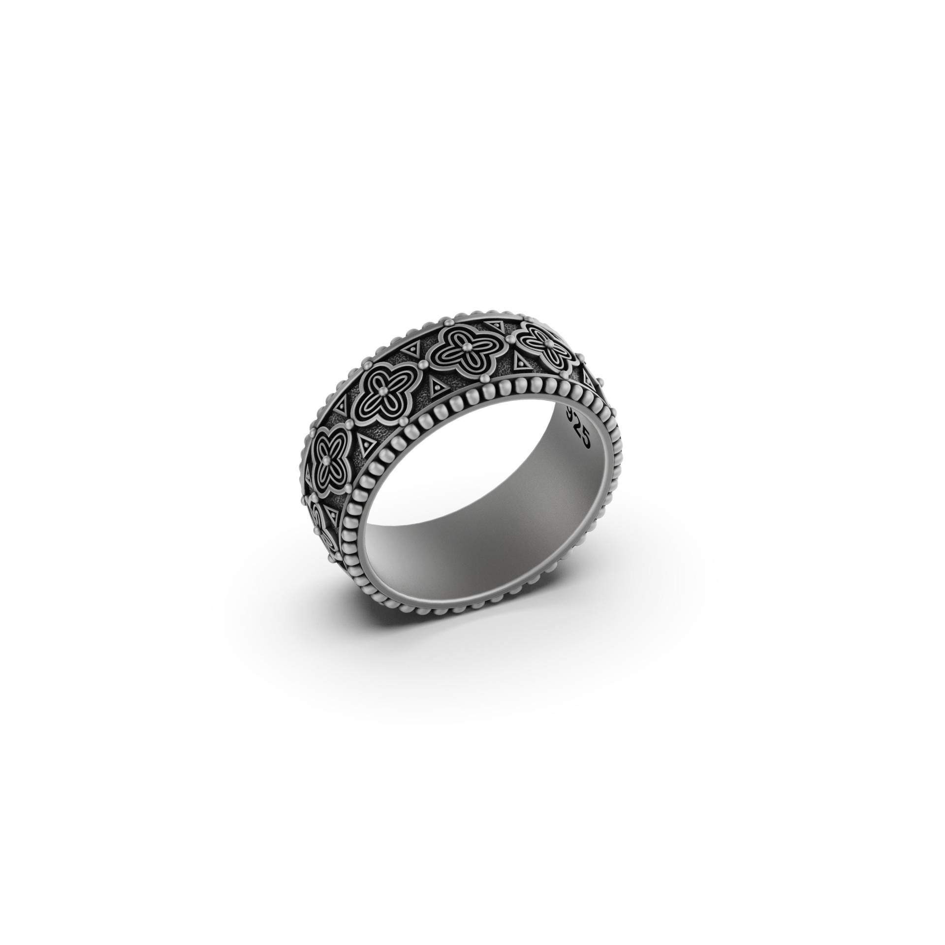 Ornament Ehering, Verlobungsring, Männer Versprechen Ring, Frauen Silber Band, Herren Schmuck Jahrestag Geschenk Für Sie, Ihn Paar Zubehör von AngeliosJewelry