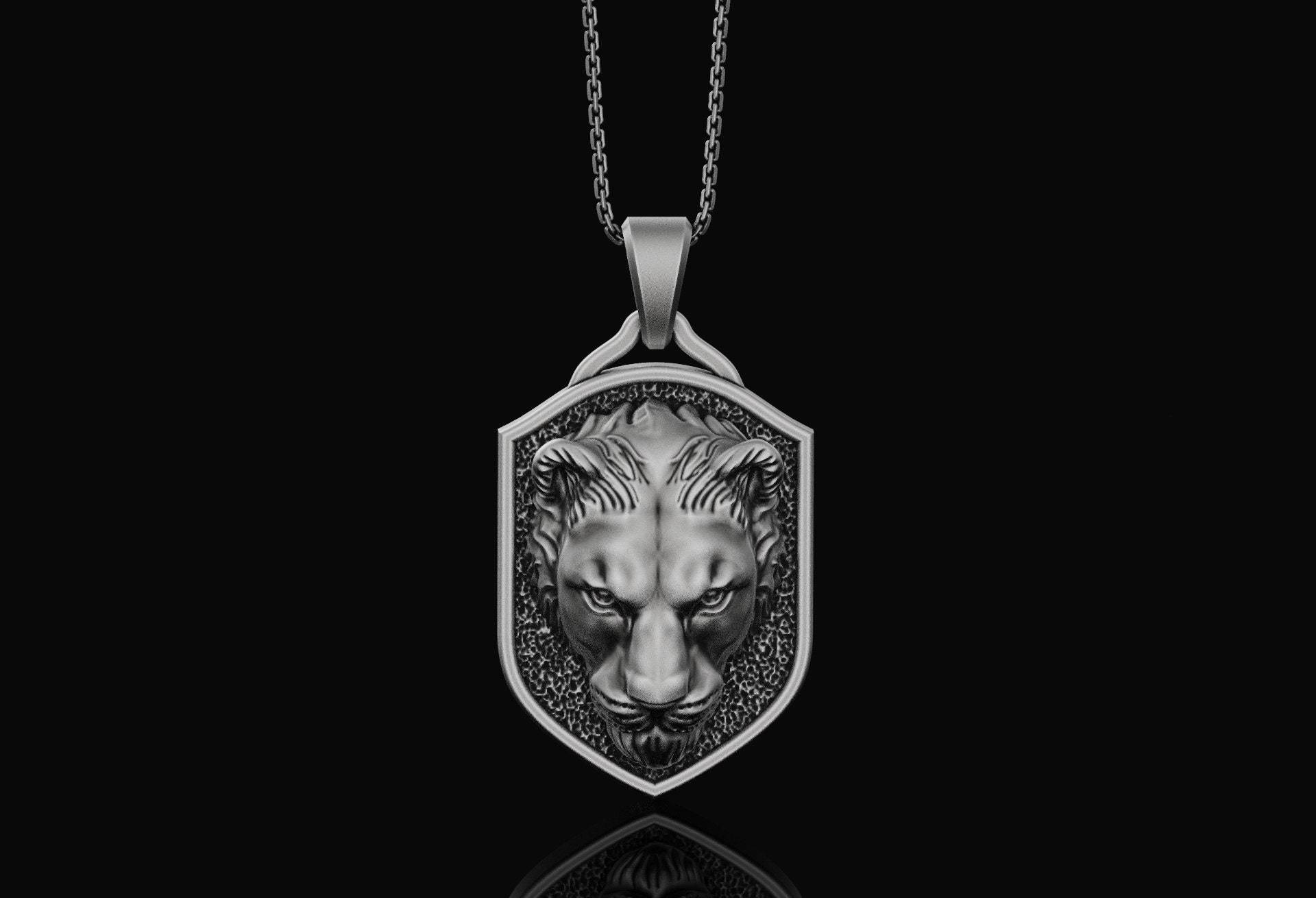 Personalisierte Löwin Halskette Für Frauen, Damen Sterling Silber Anhänger Geschenk Sie, Tier Schmuck Charm von AngeliosJewelry