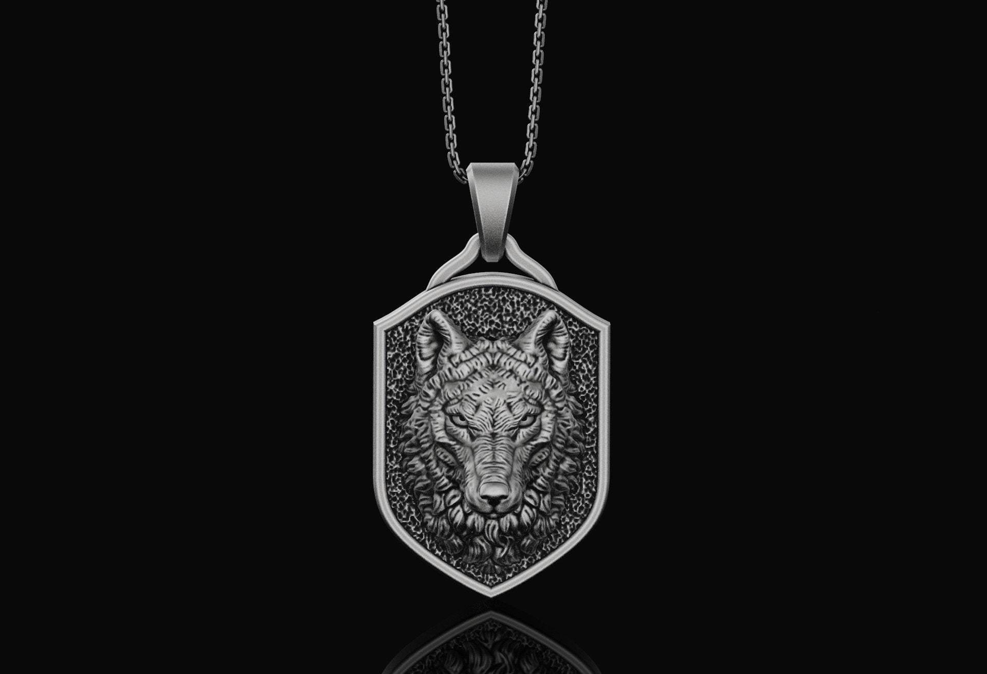 Wolf Halskette, Schmuck, Anhänger, Tier Heulender Wolf, Silber Halskette Für Frauen von AngeliosJewelry