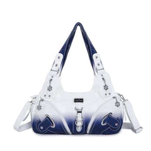 Angelkiss Hobo Geldbörsen und Handtaschen für Frauen Satchel Handtasche Frauen Geldbörsen Große Tägliche Schultertaschen, Z-blau/blau von Angel Kiss