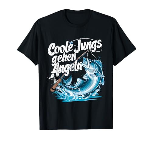 Coole Jungs gehen Angeln Fisch Angler T-Shirt von Angeln Fisch Fangen Angler