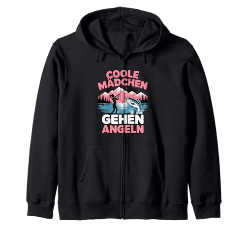 Coole Mädchen Gehen Angeln Angler Kapuzenjacke Coole Mädchen Gehen Angeln Angler Kapuzenjacke von Angeln Fisch Fangen Angler