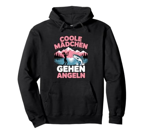 Coole Mädchen Gehen Angeln Angler Pullover Hoodie von Angeln Fisch Fangen Angler
