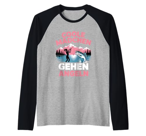 Coole Mädchen Gehen Angeln Angler Raglan Coole Mädchen Gehen Angeln Angler Raglan von Angeln Fisch Fangen Angler
