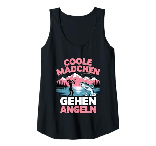 Damen Coole Mädchen Gehen Angeln Angler Tank Top von Angeln Fisch Fangen Angler