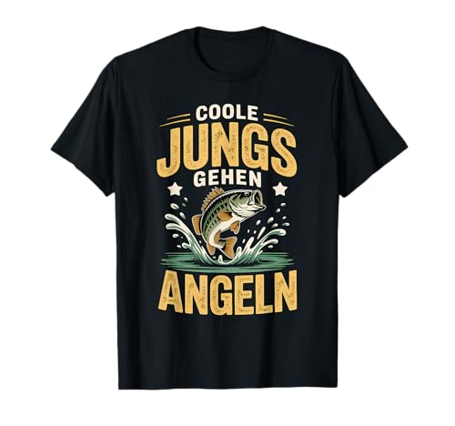 Coole Jungs Gehen Angeln T-Shirt von Angeln Fischen Angler