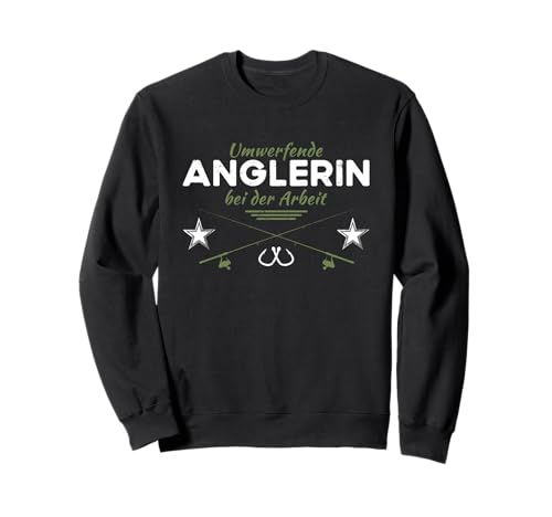 Umwerfende Anglerin Bei Der Arbeit Frauen Gadget Angeln Sweatshirt von Angeln Gadget und Geschenk Anglerin