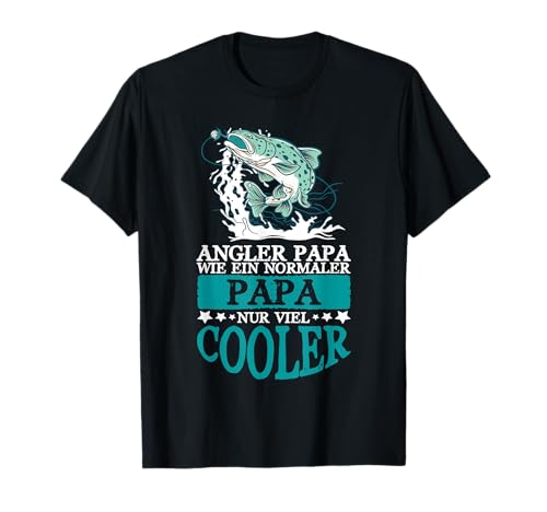 Angler Papa Cooler Vater Angeln Fischen Fischer Männer T-Shirt von BK Angeln Shirts Fischen Fischer Geschenke