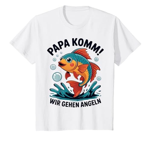 Kinder Angeln Fischen mit Papa lustiger Springender Fisch T-Shirt Kinder Angeln Fischen mit Papa lustiger Springender Fisch T-Shirt von Angeln mit Papa Abenteuer mit Papa am Wasser