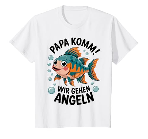 Kinder Angeln Fischen mit Papa lustiger bunter Fisch T-Shirt Kinder Angeln Fischen mit Papa lustiger bunter Fisch T-Shirt von Angeln mit Papa Abenteuer mit Papa am Wasser