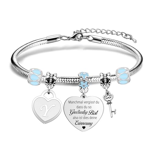 Angelra Manchmal Vergisst Du, Dass du Großartig Bist. Also ist Dies Deine Erinnerung Inspirierendes Armband Anfangsbuchstabe Das geburtstagsgeschenk für Damen Beste Freundin Töchter Mutter (Y) von Angelra
