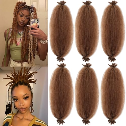 Spring Afro Twist Hair, 50,8 cm, Springy Marley Twist Flechthaar, vorgetrennt, 6 Packungen, Spring Twist Afro-Kinkys, Bulk Haar für weiche Locs, Häkelhaar-Extensions für schwarze Frauen (30#, 50,8 cm) Spring Afro Twist Hair, 50,8 cm, Springy Marley Twist Flechthaar, vorgetrennt, 6 Packungen, Spring Twist Afro-Kinkys, Bulk Haar für weiche Locs, Häkelhaar-Extensions für schwarze Frauen (30#, 50,8 cm) von Angels Beauty