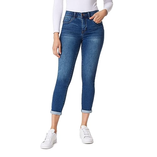 Angels Forever Young Damen Jeanie Convertible Ankle High Rise Jeans (Standard und Plus), Hafen, 46 von Angels Forever Young