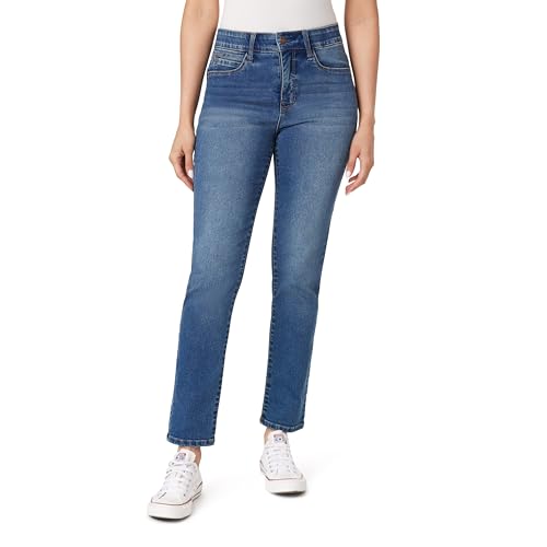 Angels Forever Young Damen Jeanie Lift Mid-Rise Straight Ankle Jeans, Pazifik, 42 von Angels Forever Young