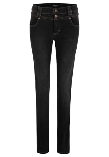 Angels Damen Jeans Hose Skinny Button Sportiver Denim Doppelknopf Anthracite Used Art.Nr. 346-1203 1158*, Größe:34W / 30L, Farbe:1158 Anthracite Used von Angels