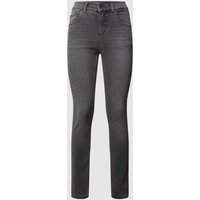 Angels Skinny Fit Jeans mit Label-Patch in Anthrazit, Größe 34/28 von Angels