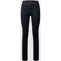 Angels Skinny Fit Jeans mit Label-Patch in Dunkelblau, Größe 34/32 von Angels