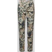 Angels Straight Leg Jeans in verkürzter Passform Modell 'Ornella' in Beige, Größe 38 von Angels