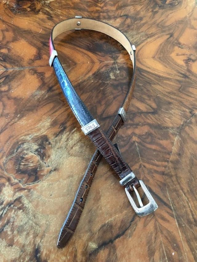 Brighton Ledergürtel, Rot, Braun, Schwarz, Medium, Groß von AngelsAboundUs