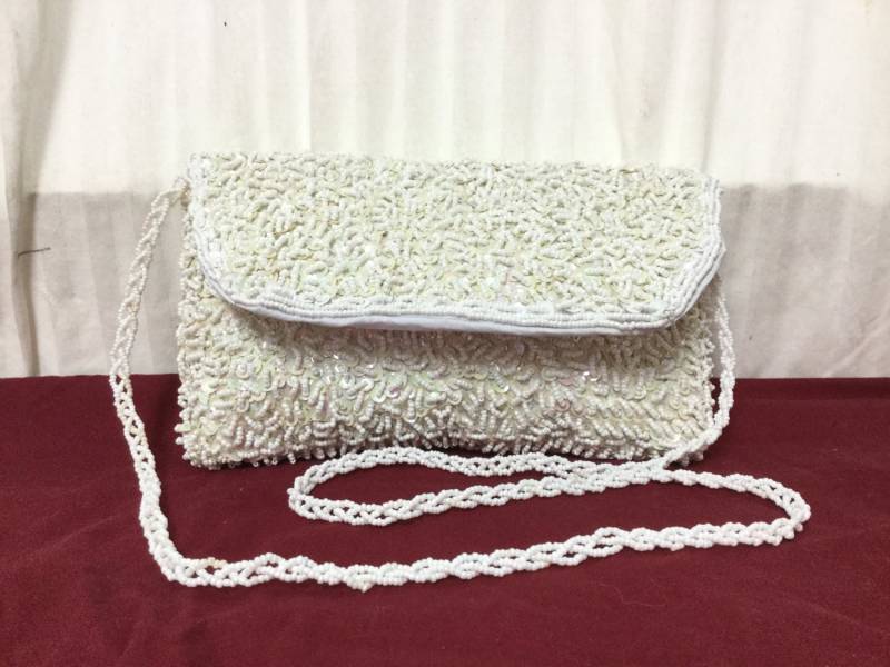 Formelle Perlentäschchen, Weiß, Pastell, Perlentäschchen, Tasche, Schultertasche von AngelsAboundUs