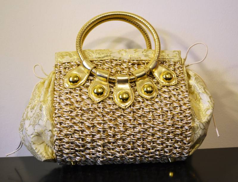 Free Ship Gold Portemonnaie Baumwolle Und Seil Weaved Vintage Clean von AngelsAboundUs